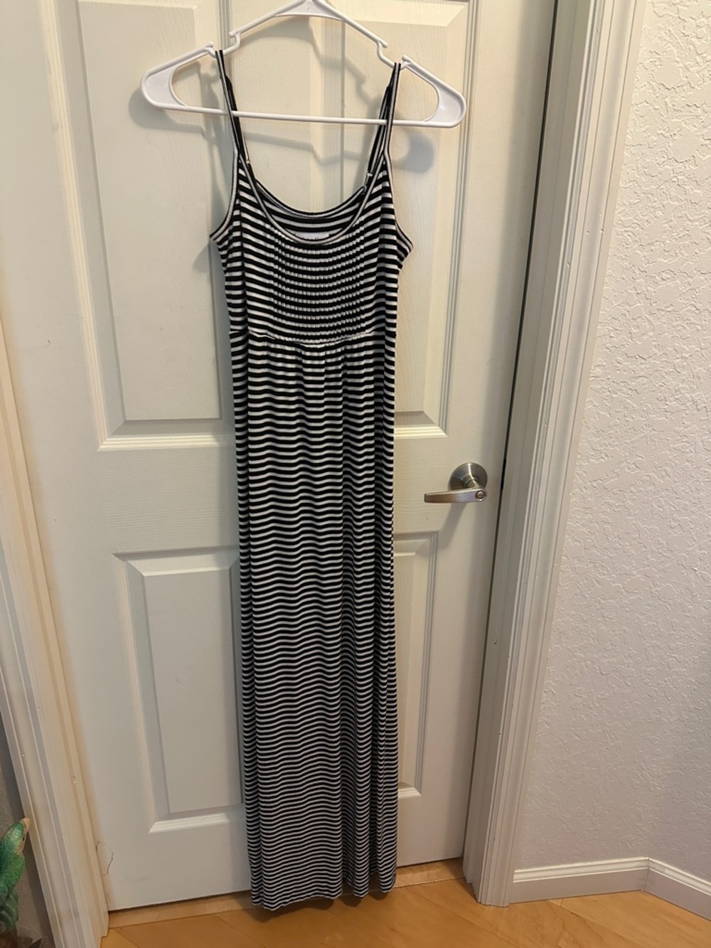 Calvin Klein Black and White Striped Dress